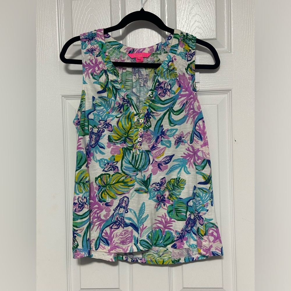 COPY - Lilly Pulitzer Mermaid print Essie top